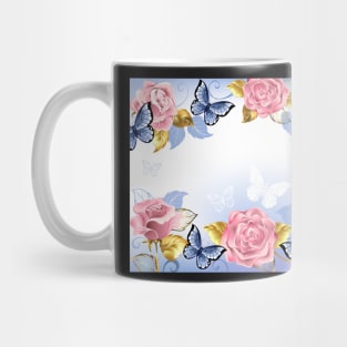 Background with Pink Roses Mug